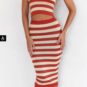 Mistress rocks knit striped skirt